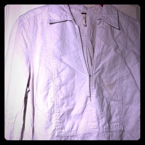 White Long Sleeved Free People Shirt